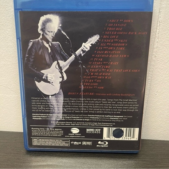 Lindsey Buckingham: Songs From the Small Machine Live in L.A. (Blu-ray, 2011) - Picture 2 of 3